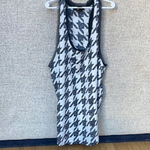 H&M houndstooth racer back tank top